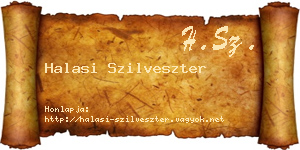 Halasi Szilveszter névjegykártya