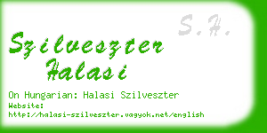 szilveszter halasi business card